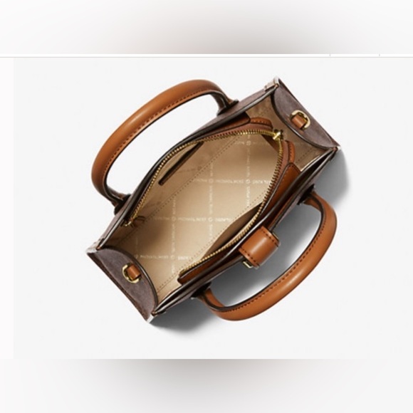 MICHAEL KORS Gabby Small Logo Satchel COLOR BROWN NWT - Picture 4 of 5